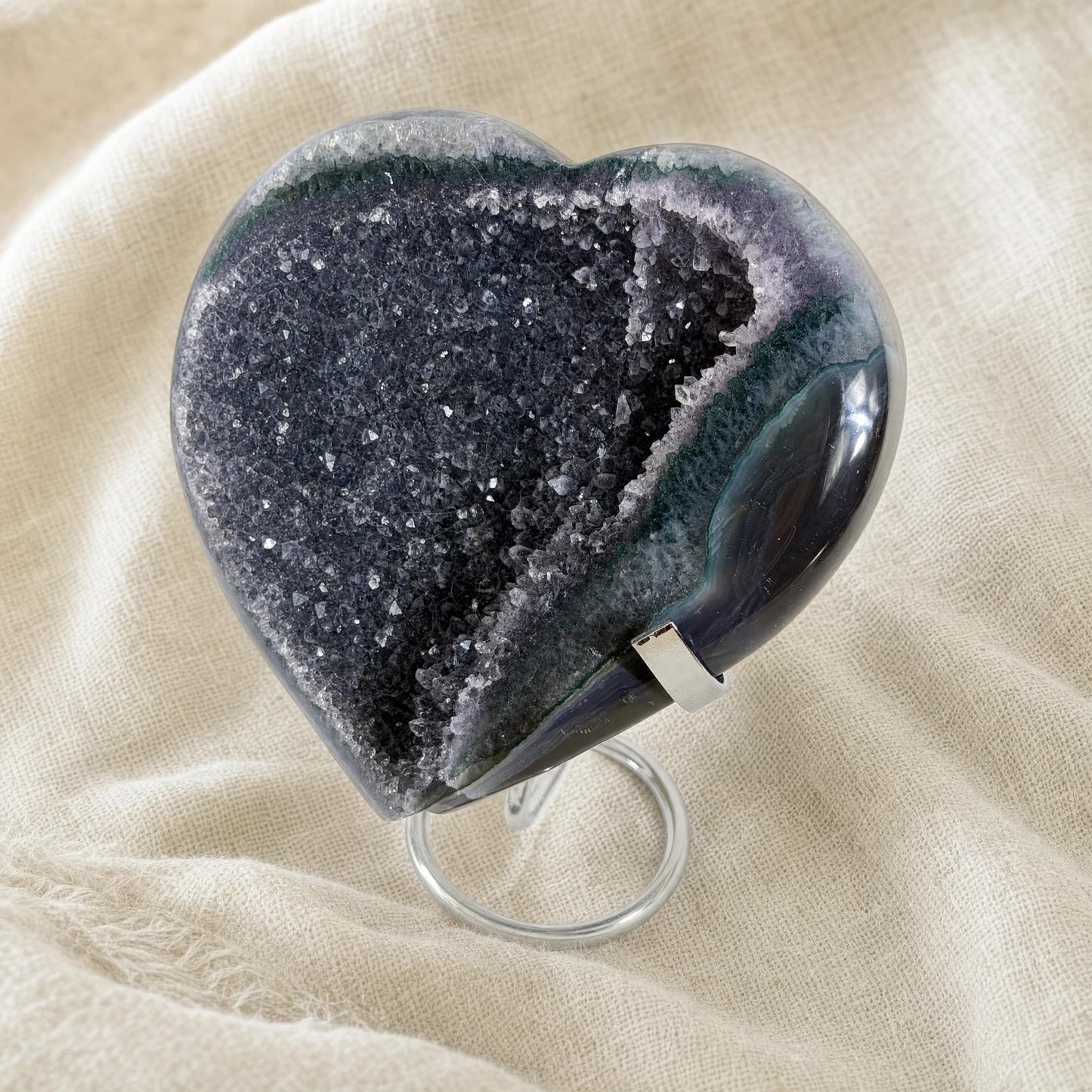 Emerald Agate Heart