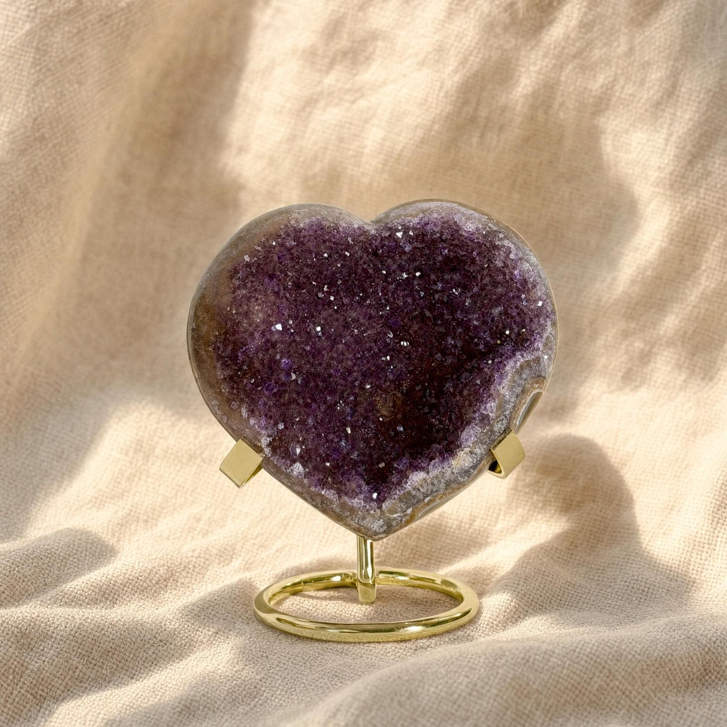 Violet Druzy Heart