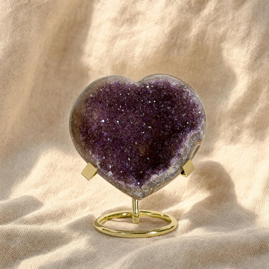 Violet Druzy Heart