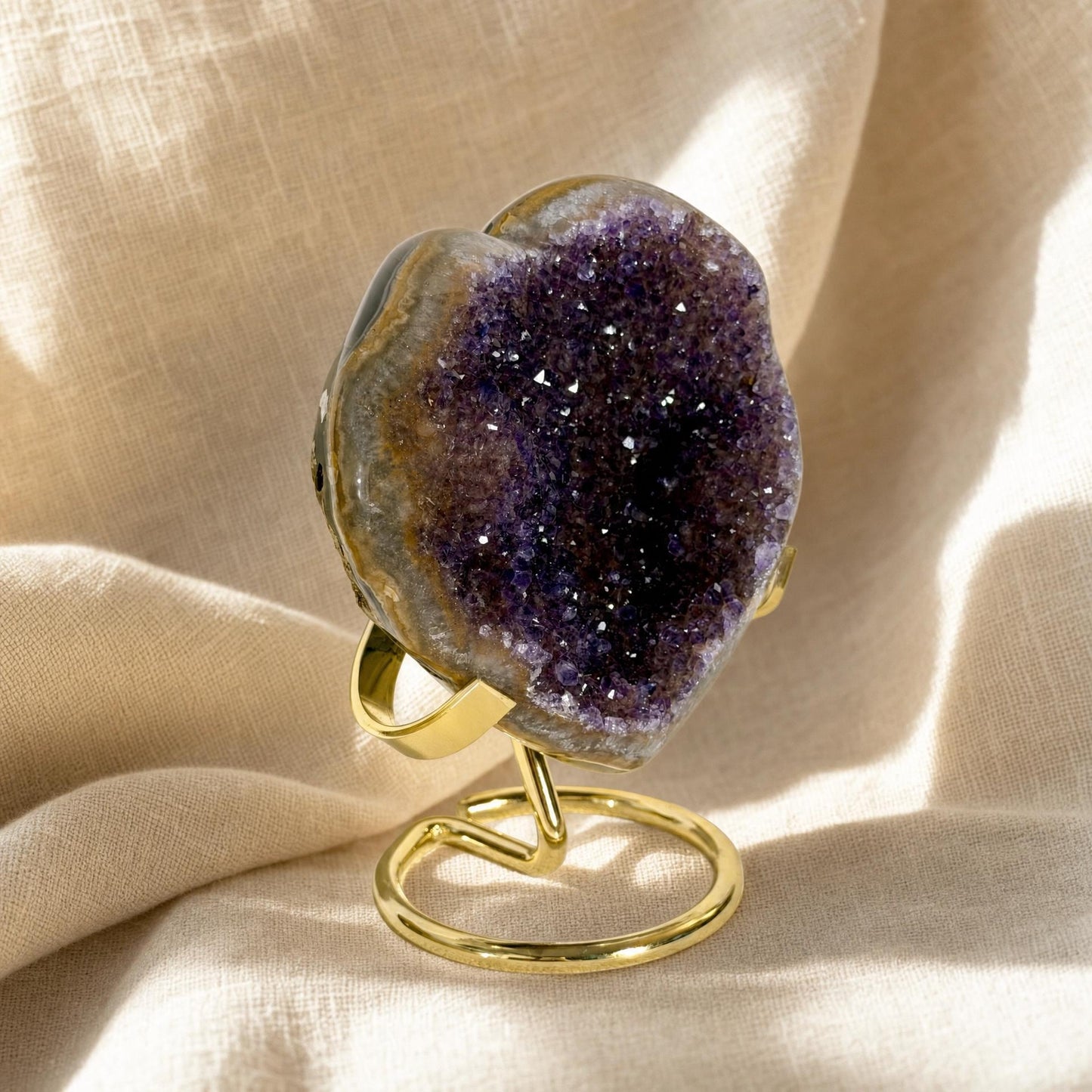 Violet Druzy Heart