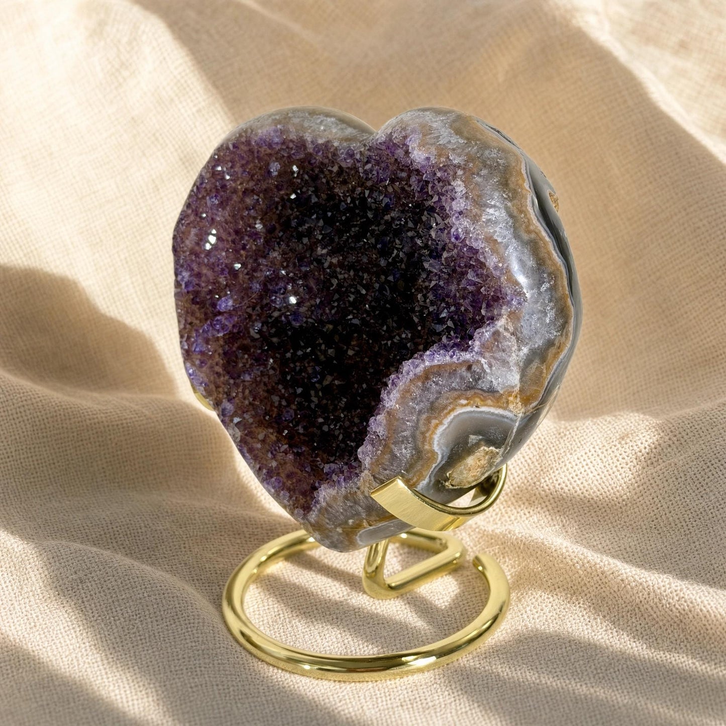 Violet Druzy Heart