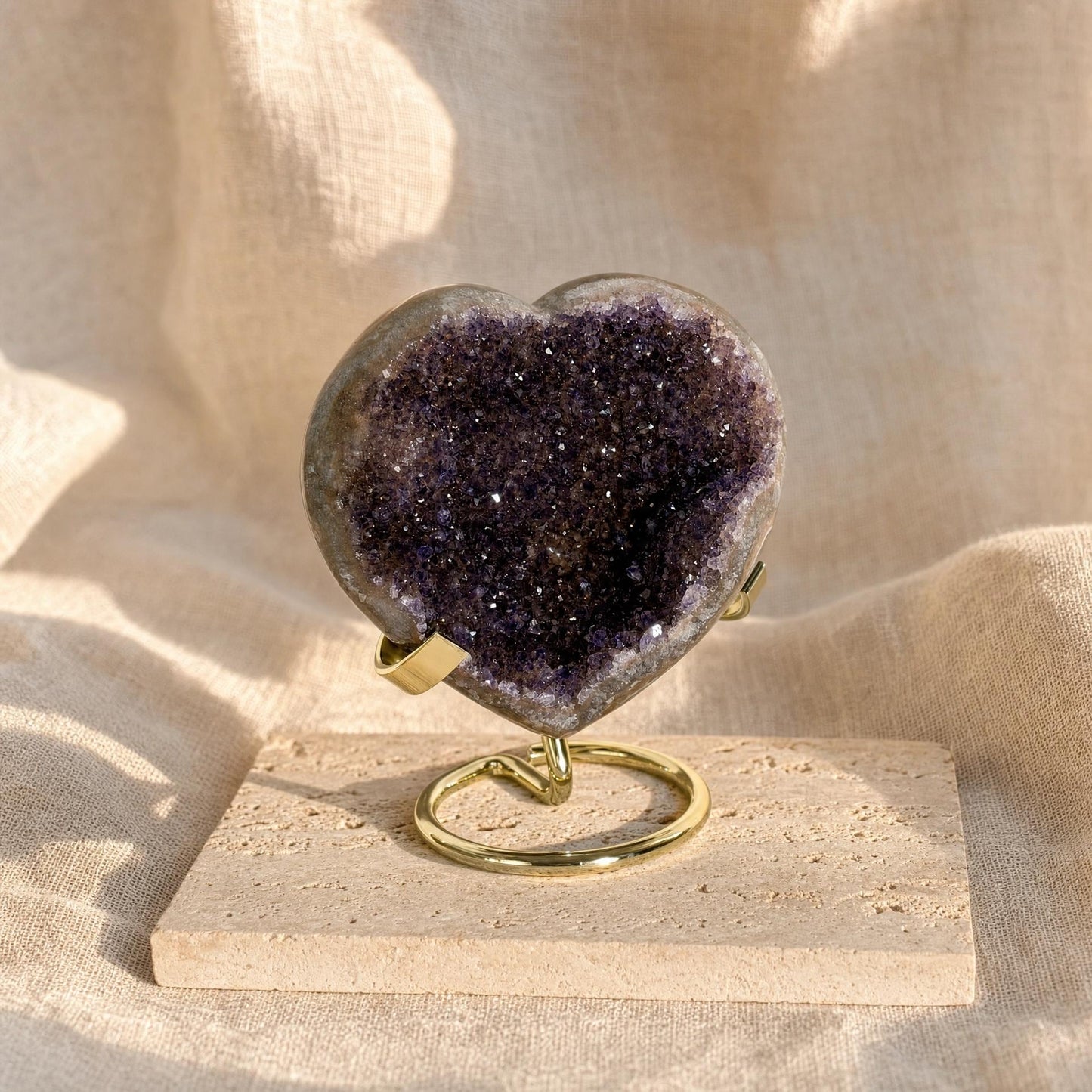 Violet Druzy Heart