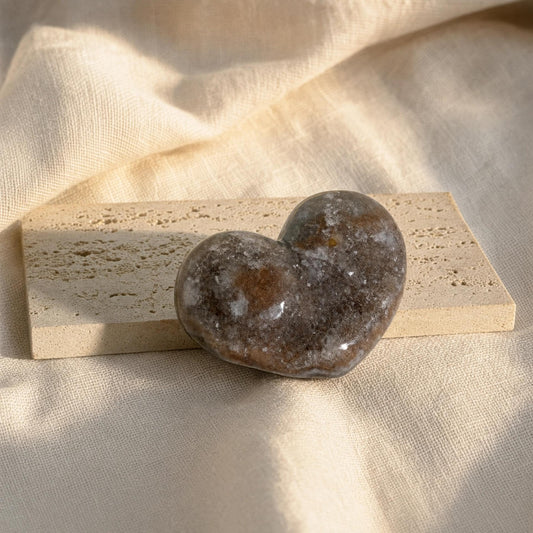 Rose Druzy Heart