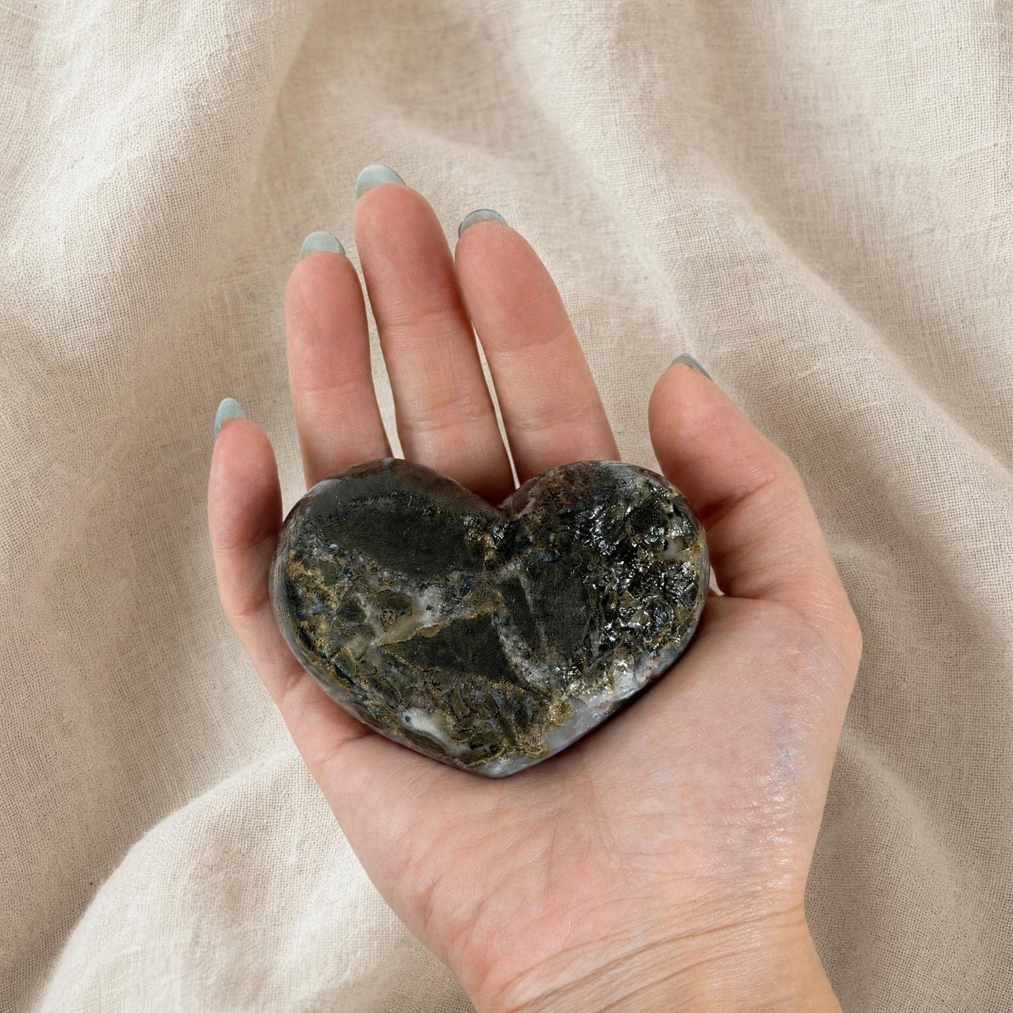 Rose Druzy Heart